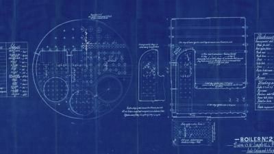 Boiler plans on blue print
